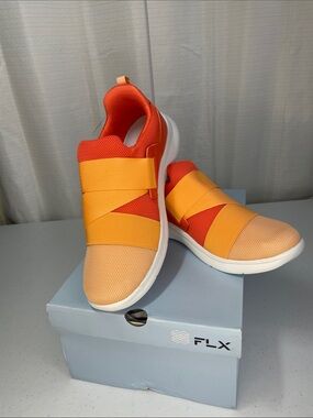 FLX Women’s Orange Slip-On Athletic Sneakers